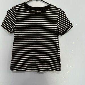 Old Navy Striped Black and White Women's Top